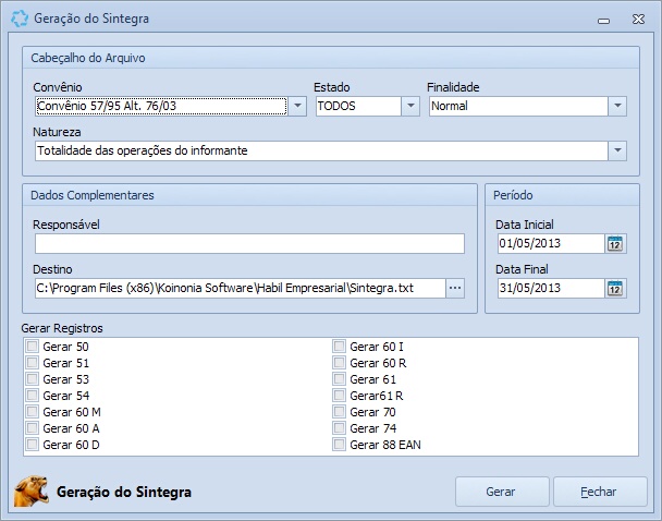 Sintegra-GeracaoDoArquivo